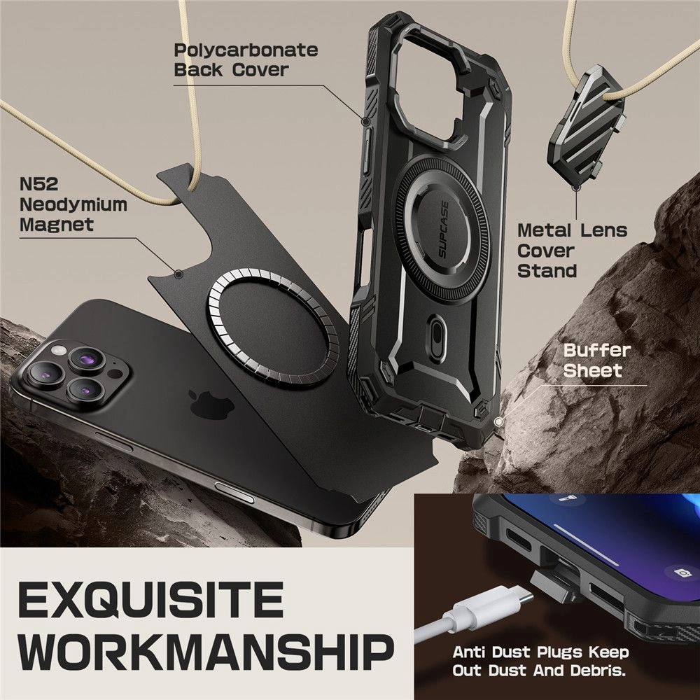 Supcase UB XT Mag Case with MagSafe for iPhone 16 Pro Max - Blackeng