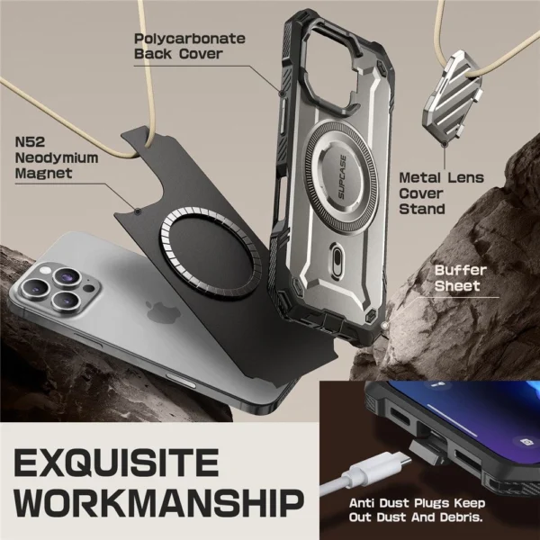 Supcase UB XT Mag Case with MagSafe for iPhone 16 Pro Max - Grayeng