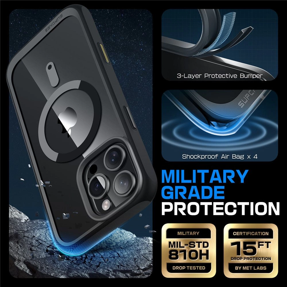 Supcase UB Mag Case with MagSafe for iPhone 16 Pro Max - Blackeng