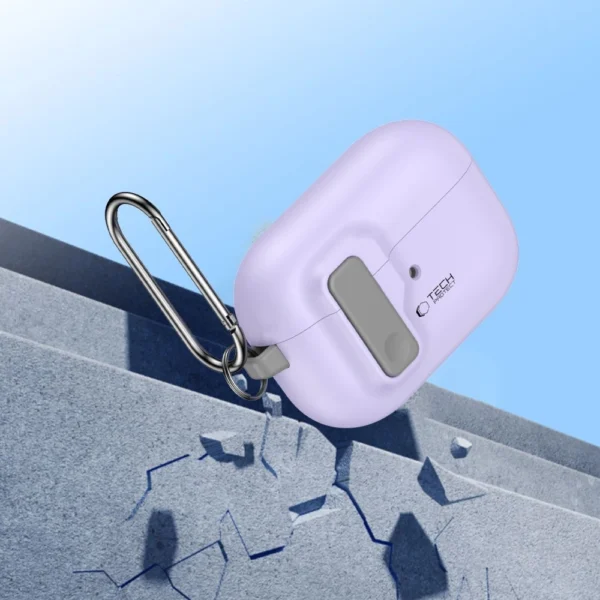 Tech-Protect Slim Hook Case with Carabiner for Apple AirPods Pro 1 / 2 - Purpleeng