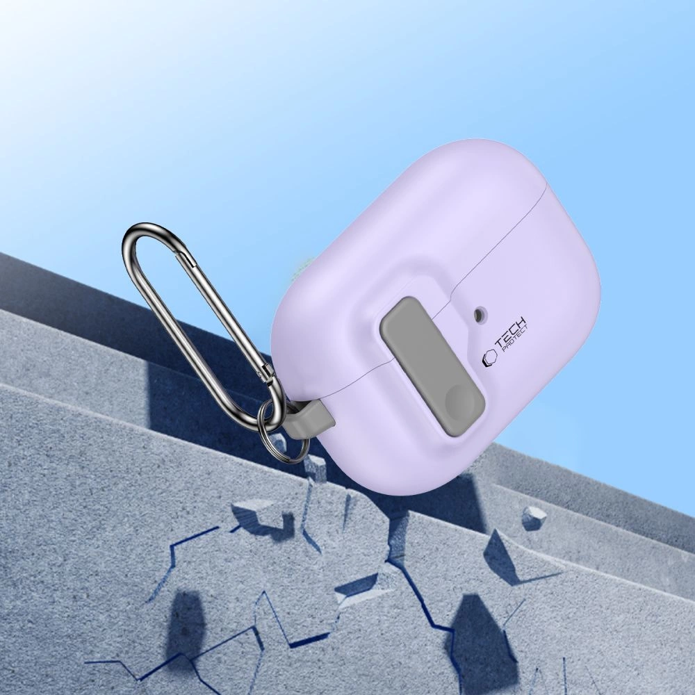 Tech-Protect Slim Hook Case with Carabiner for Apple AirPods Pro 1 / 2 - Purpleeng