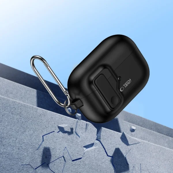 Tech-Protect Slim Hook Case with Carabiner for Apple AirPods Pro 1 / 2 - Blackeng