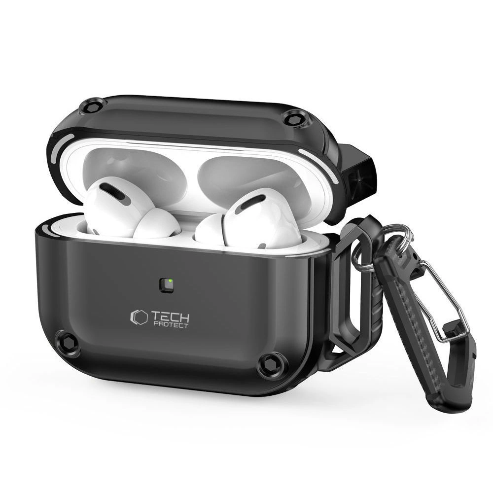 Tech-Protect Rough Hook Case with Carabiner for Apple AirPods Pro 1 / 2 - Blackeng