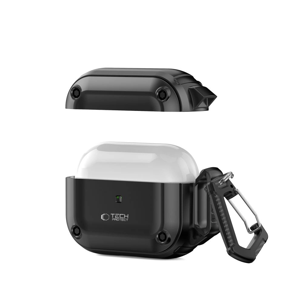 Tech-Protect Rough Hook Case with Carabiner for Apple AirPods Pro 1 / 2 - Blackeng
