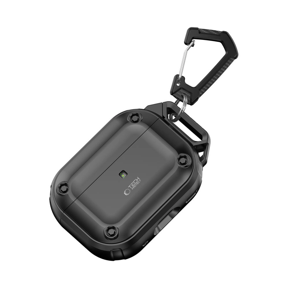 Tech-Protect Rough Hook Case with Carabiner for Apple AirPods Pro 1 / 2 - Blackeng