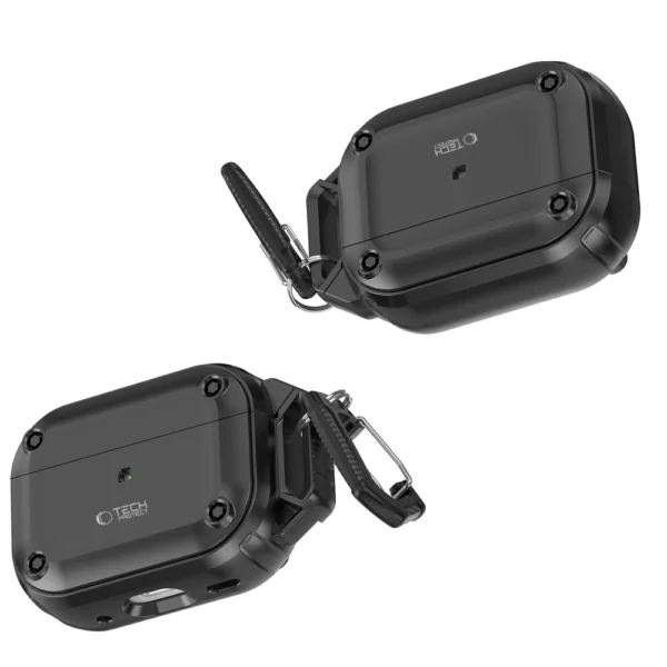 Tech-Protect Rough Hook Case with Carabiner for Apple AirPods Pro 1 / 2 - Blackeng
