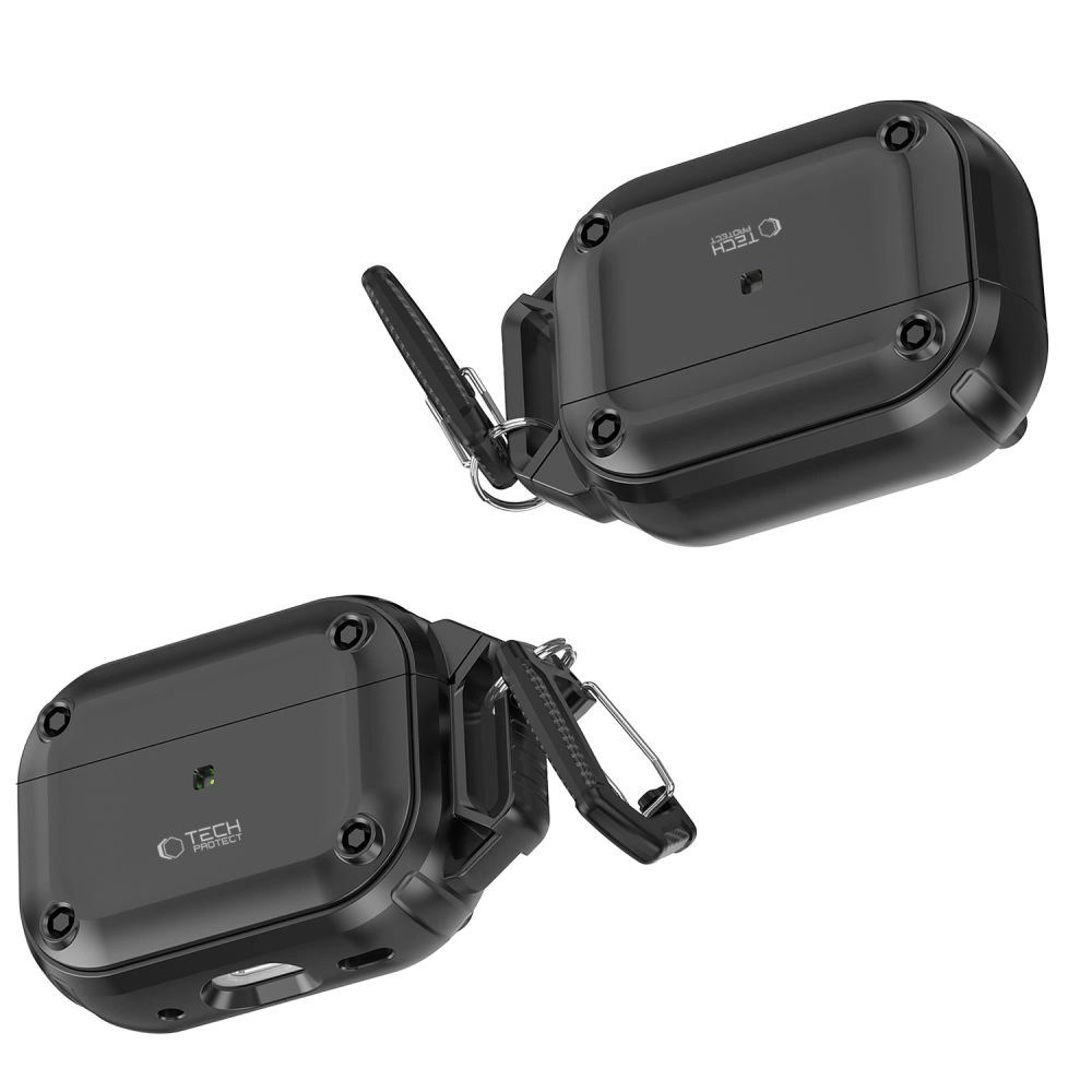 Tech-Protect Rough Hook Case with Carabiner for Apple AirPods Pro 1 / 2 - Blackeng