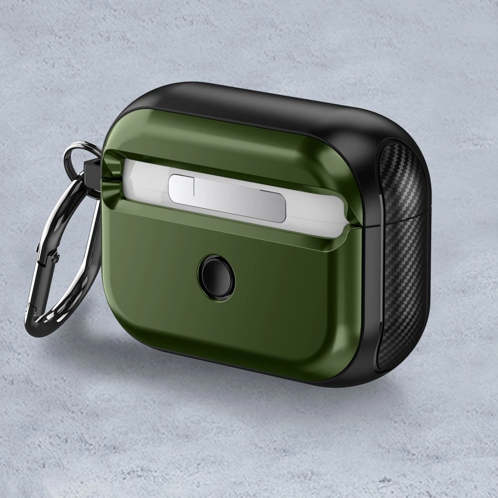 Tech-Protect Defender Hook MagSafe Case with Carabiner for Apple AirPods Pro 1 / 2 - Greeneng
