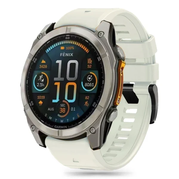 Tech-Protect Silicone Line Strap for Garmin Fenix 5X / 5X Plus / 6X / 6X Pro / 7X / 8 (51 mm) - Titaniumeng