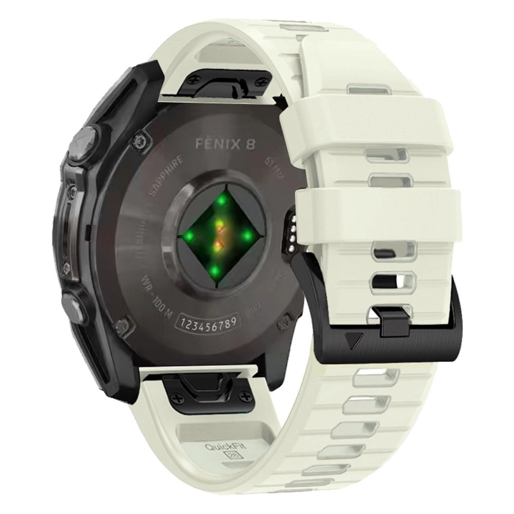 Tech-Protect Silicone Line Strap for Garmin Fenix 5X / 5X Plus / 6X / 6X Pro / 7X / 8 (51 mm) - Titaniumeng