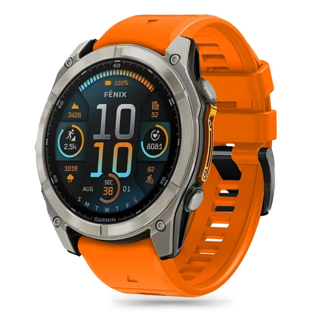 Tech-Protect Silicone Line Strap for Garmin Fenix 5X / 5X Plus / 6X / 6X Pro / 7X / 8 (51 mm) - Orangeeng