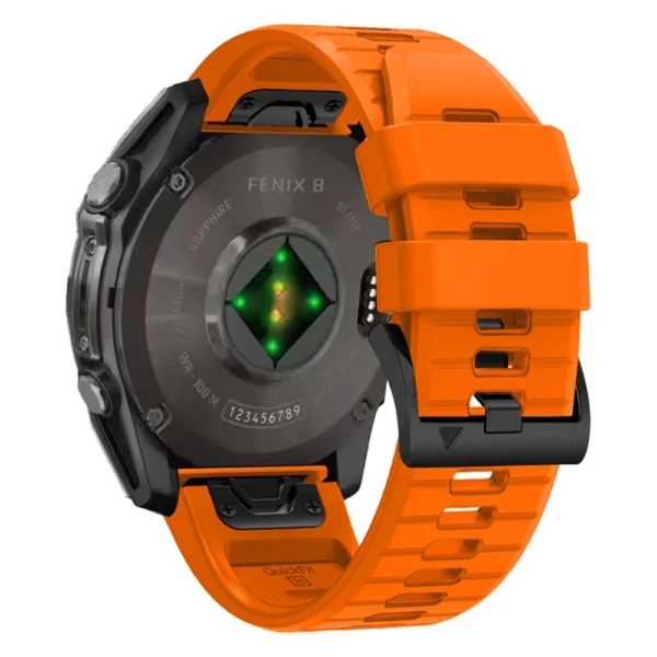 Tech-Protect Silicone Line Strap for Garmin Fenix 5X / 5X Plus / 6X / 6X Pro / 7X / 8 (51 mm) - Orangeeng