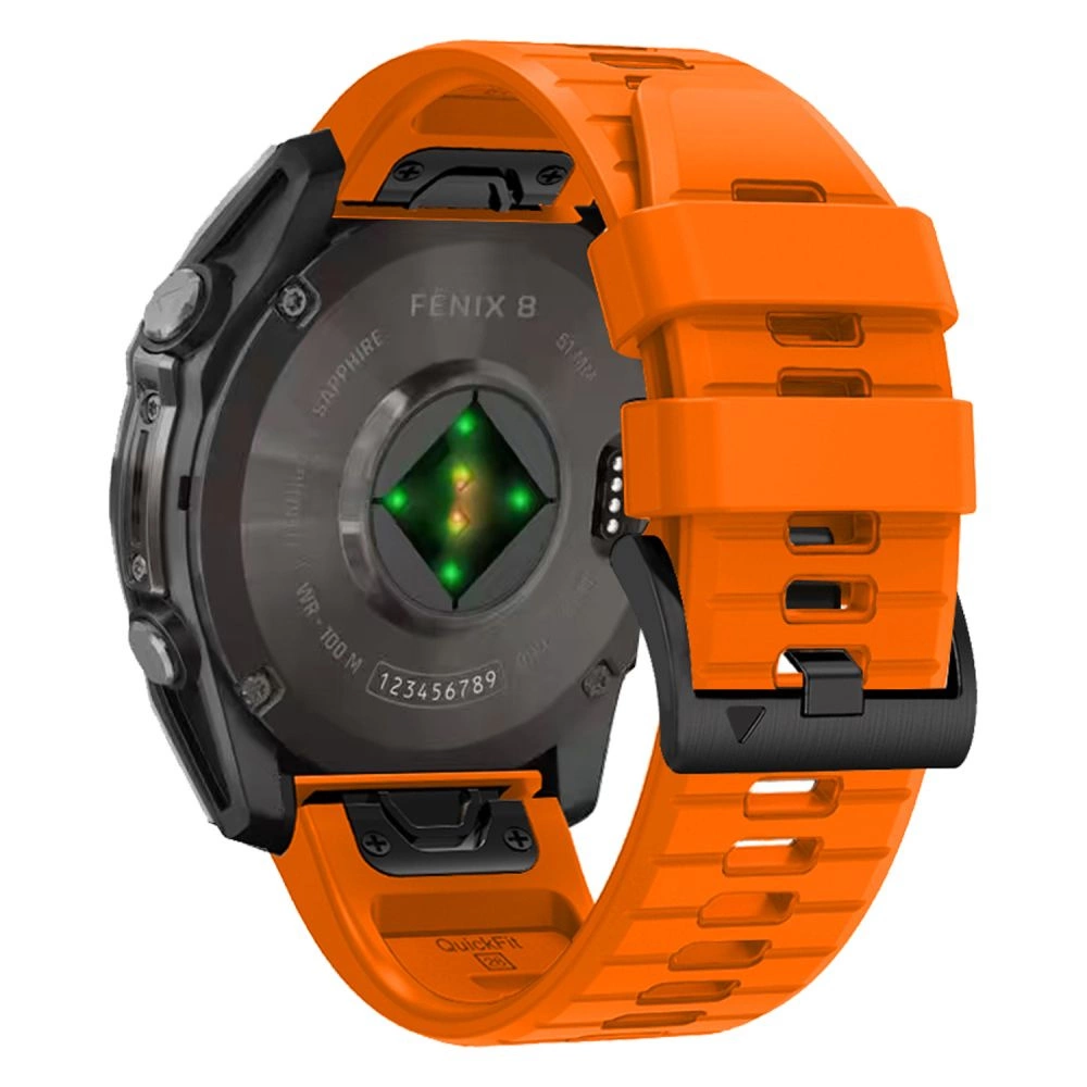 Tech-Protect Silicone Line Strap for Garmin Fenix 5X / 5X Plus / 6X / 6X Pro / 7X / 8 (51 mm) - Orangeeng