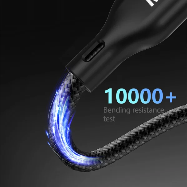 Apple Watch Dudao A12Max+ PD 100W 3in1 Charger Cable: USB-C Lightning 1.2m - Blackeng