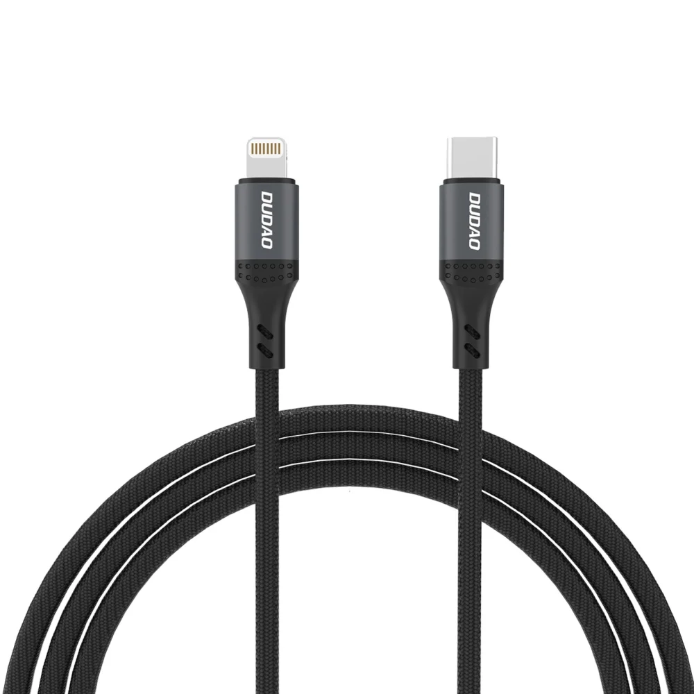 Dudao L3CL USB-C - Lightning 30W Braided Cable 1.2m - Blackeng