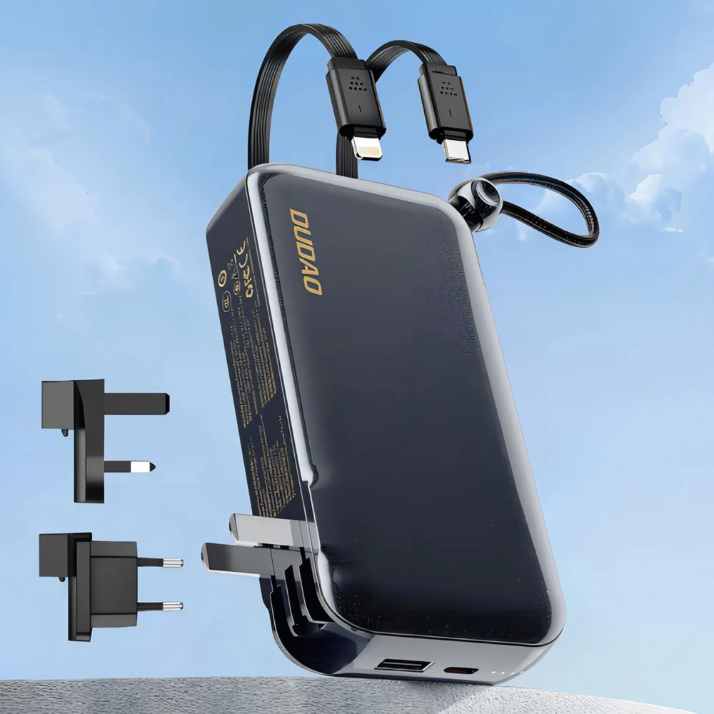 Dudao K25 2in1 10000mAh 3-Plug Powerbank Charger - Grayeng