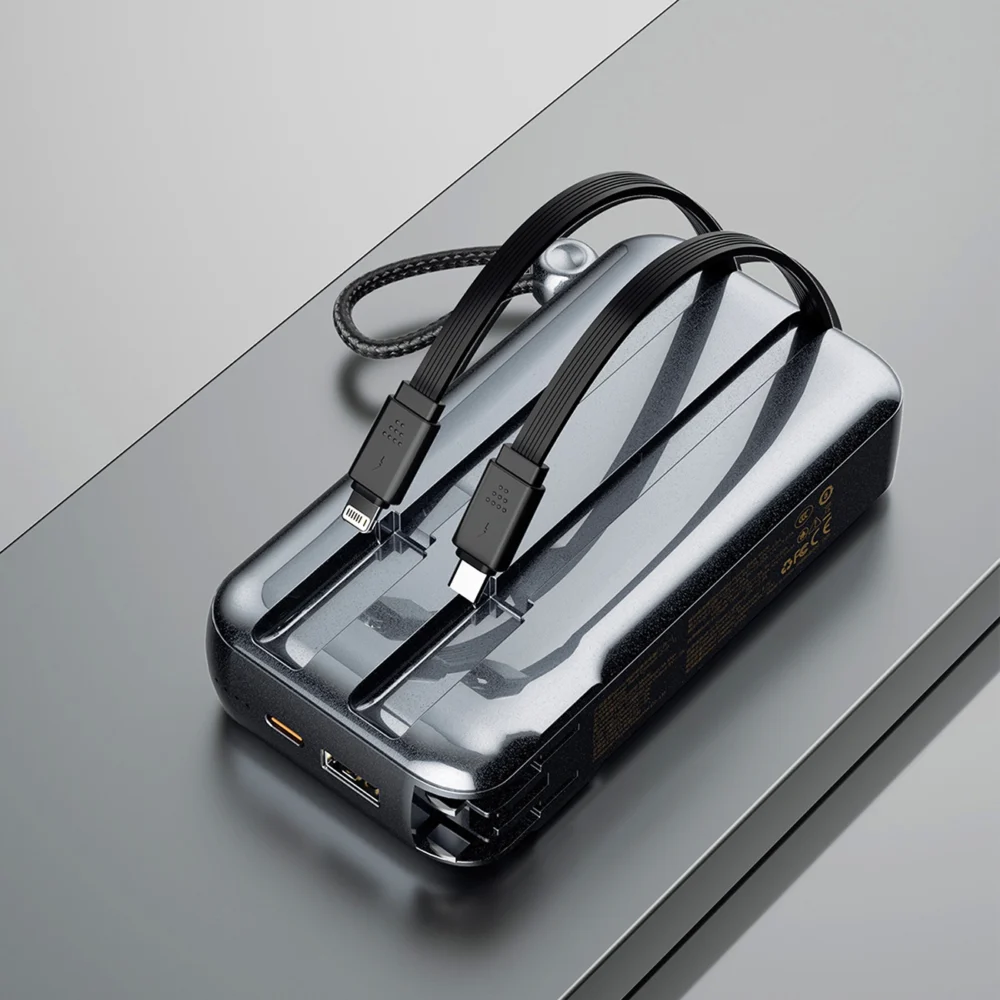 Dudao K25 2in1 10000mAh 3-Plug Powerbank Charger - Grayeng