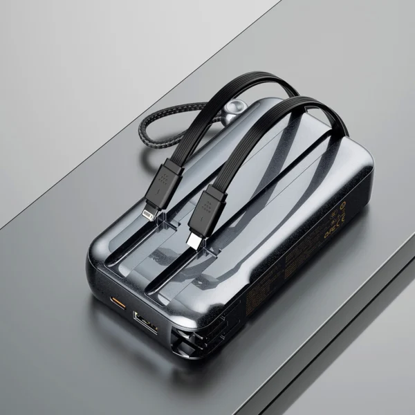 Dudao K25 2in1 10000mAh 3-Plug Powerbank Charger - Grayeng