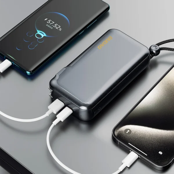 Dudao K25 2in1 10000mAh 3-Plug Powerbank Charger - Grayeng