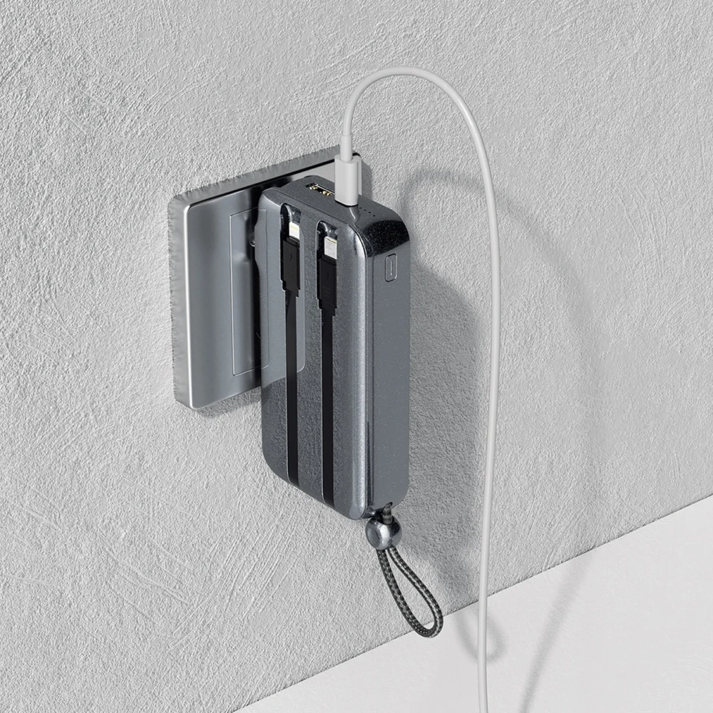 Dudao K25 2in1 10000mAh 3-Plug Powerbank Charger - Grayeng