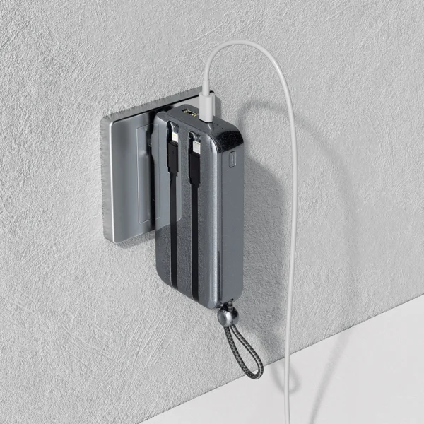 Dudao K25 2in1 10000mAh 3-Plug Powerbank Charger - Grayeng