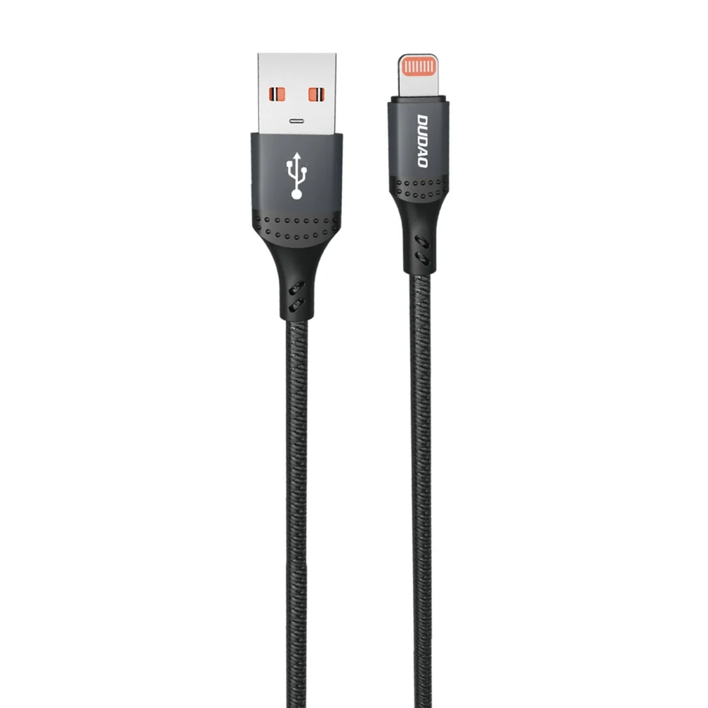 Dudao 3A 30W L3SL USB-A - Lightning Cable Braided 1.2m - Blackeng