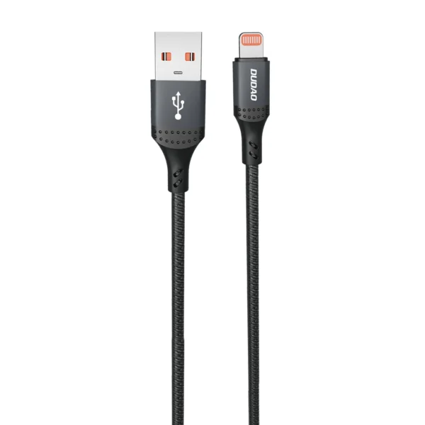 Dudao 3A 30W L3SL USB-A - Lightning Cable Braided 1.2m - Blackeng