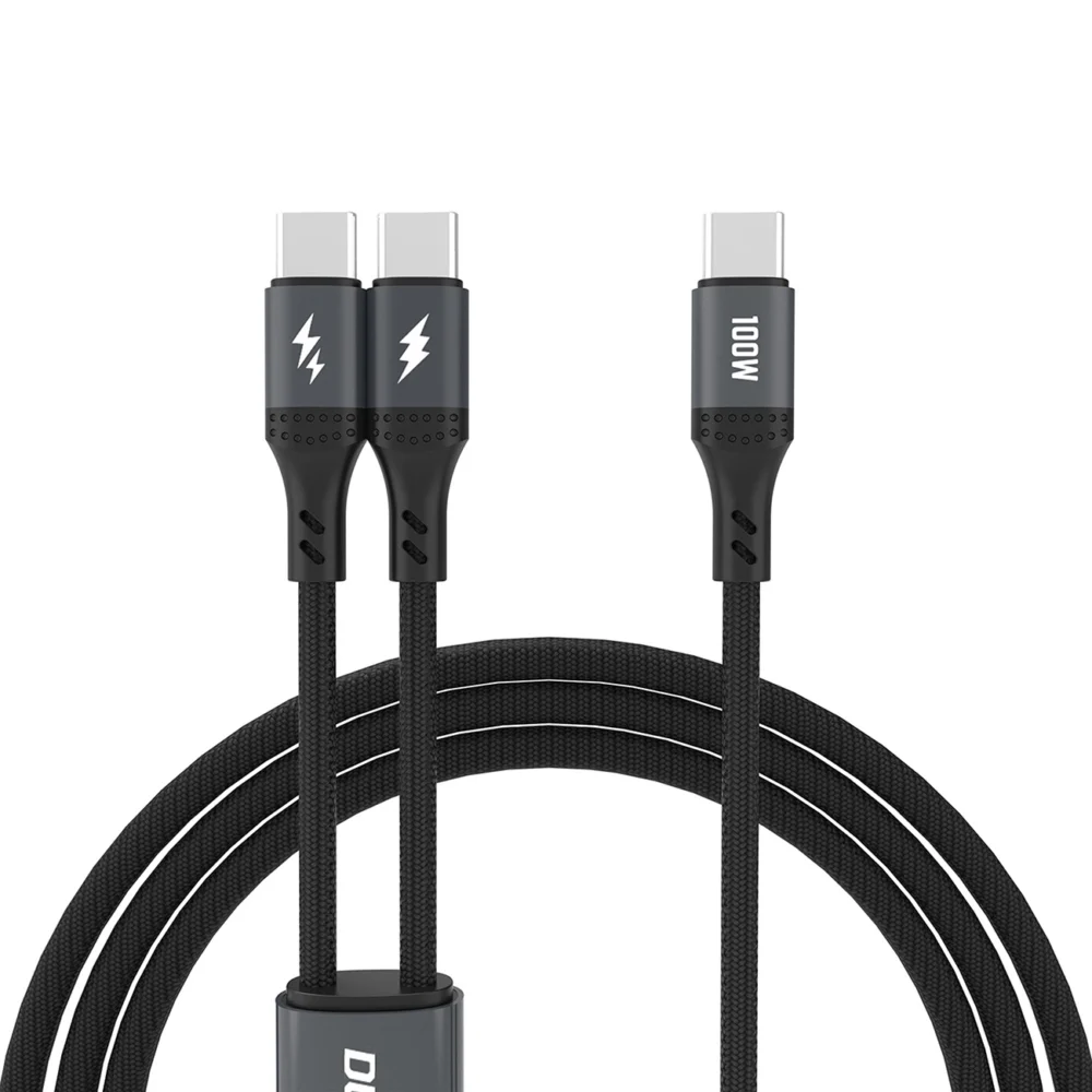 Dudao L3F 2in1 Cable 100W 1.2m 2 x USB-C - Blackeng