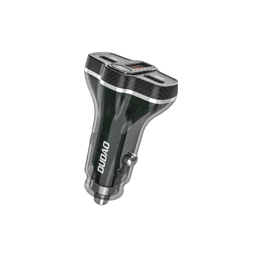 Dudao R78 78W Car Charger USB-C PD / 2xUSB-A QC - Blackeng