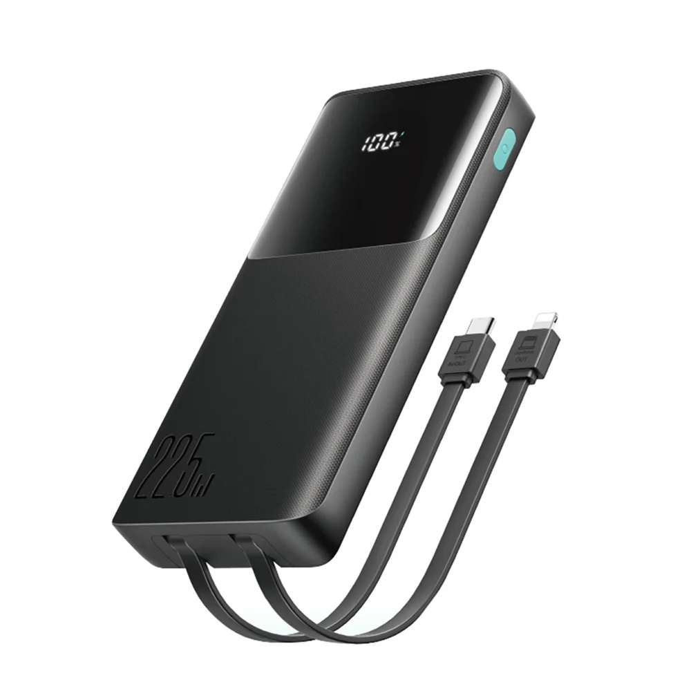 Joyroom JR-PBF19 22.5W 10000mAh Powerbank with Two Built-in Cables - Blackeng