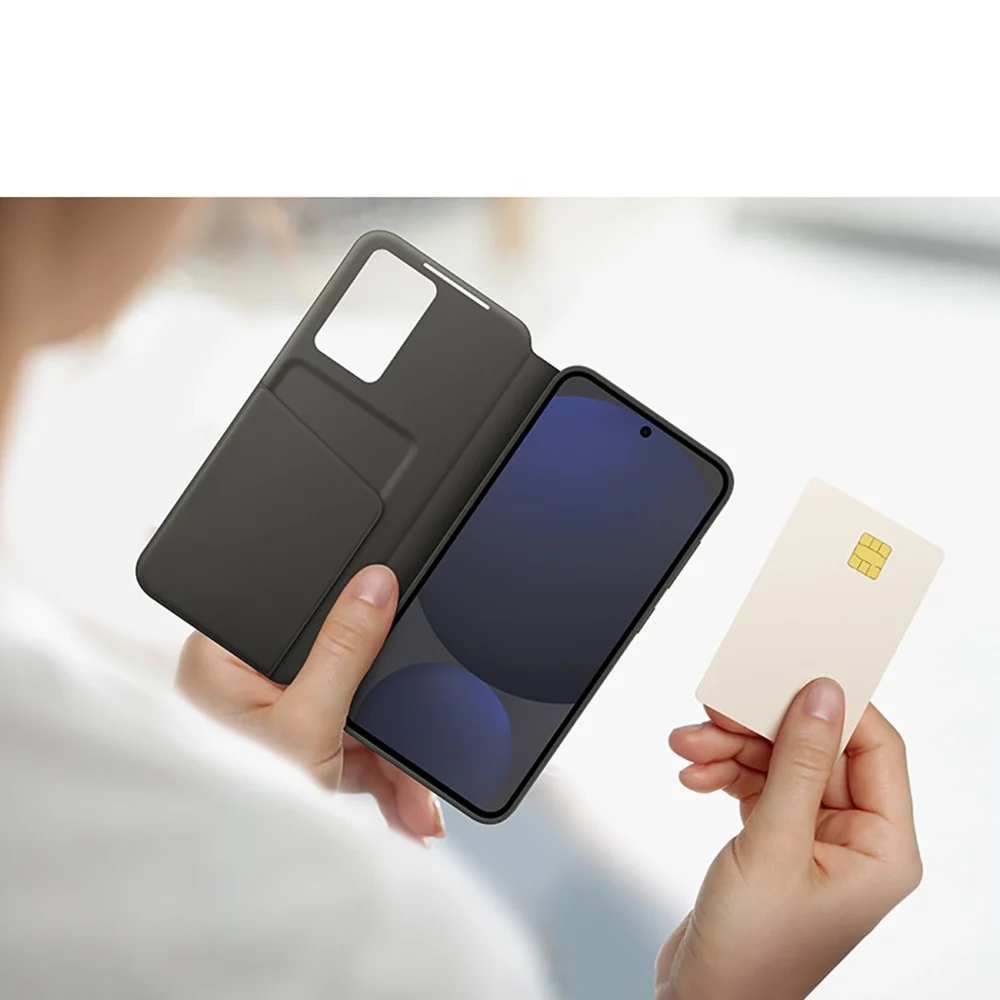 Samsung Smart View Wallet Case EF-ZS721CBEGWW for Samsung Galaxy S24 FE - Blackeng