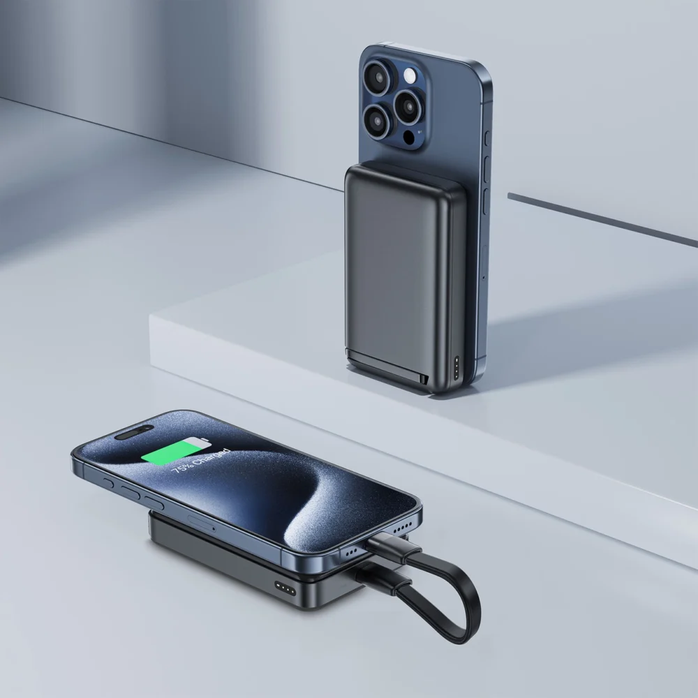 Acefast M11-10000 30W Qi2 Magnetic Power Bank with MagSafe - Blackeng
