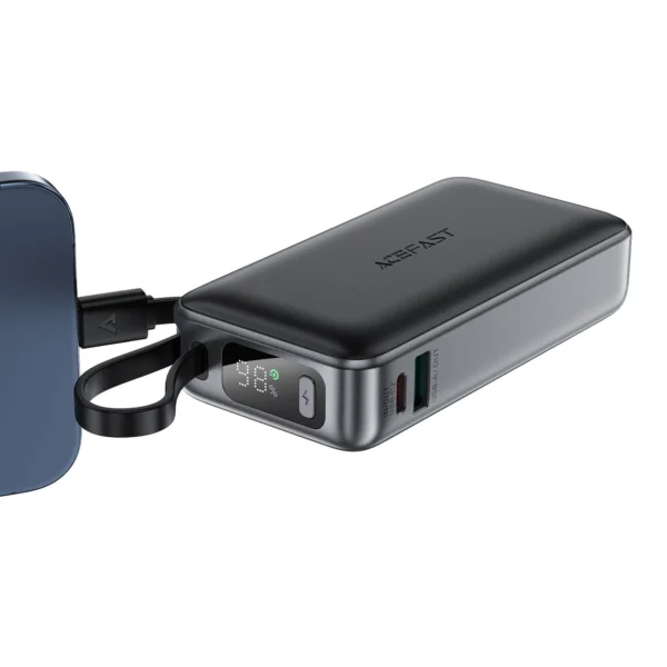 Acefast M7-10000 PD30W Powerbank with Built-in Cable - Blackeng