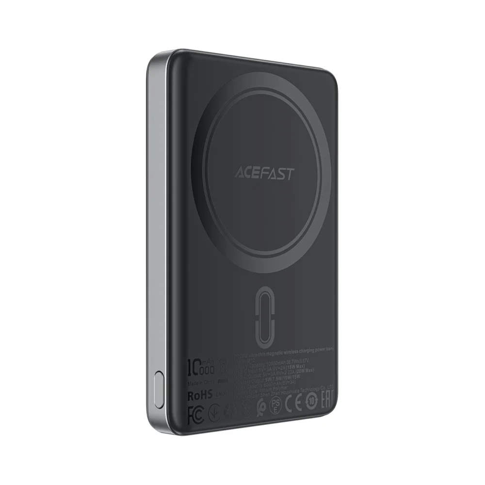 Powerbank Acefast M12-10000 PD20W ultra-slim, MagSafe compatible - blackeng