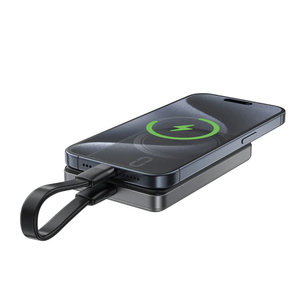 Powerbank Acefast M12-10000 PD20W ultra-slim, MagSafe compatible - blackeng