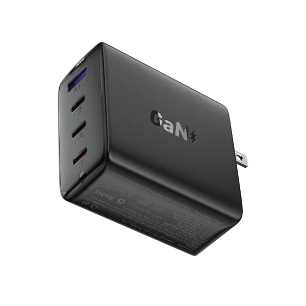 Acefast A96 PD100W GaN Charger (3 x USB-C + 1x USB-A) with US Plug - Blackeng