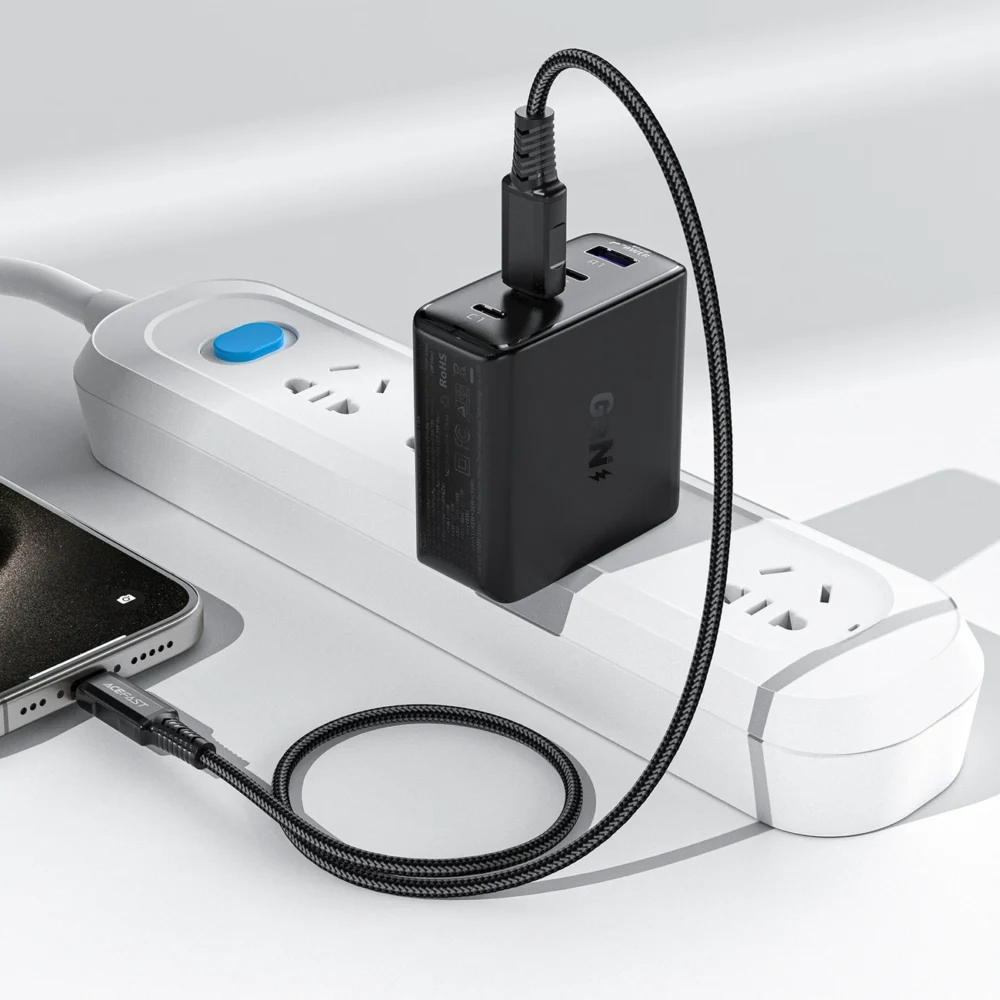 Acefast A96 PD100W GaN Charger (3 x USB-C + 1x USB-A) with US Plug - Blackeng