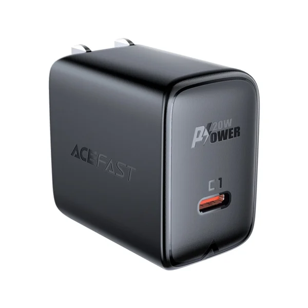 Acefast A3 PD20W Wall Charger with USB-C with US Plug - Blackeng