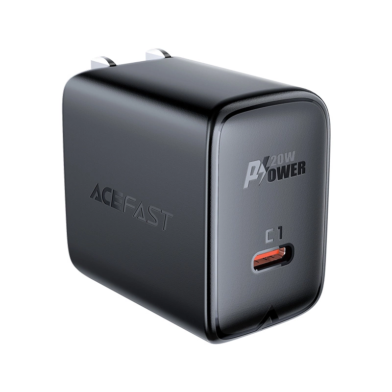 Acefast A3 PD20W Wall Charger with USB-C with US Plug - Blackeng