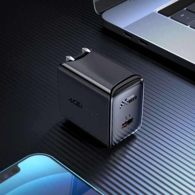 Acefast A3 PD20W Wall Charger with USB-C with US Plug - Blackeng