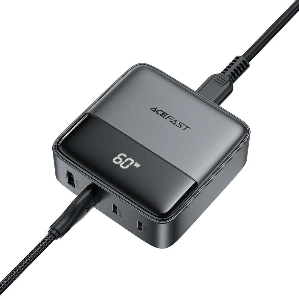 Acefast Z6 PD65W GaN Charging Station (2 x USB-C + 2 x USB-A) with US Tip - Blackeng