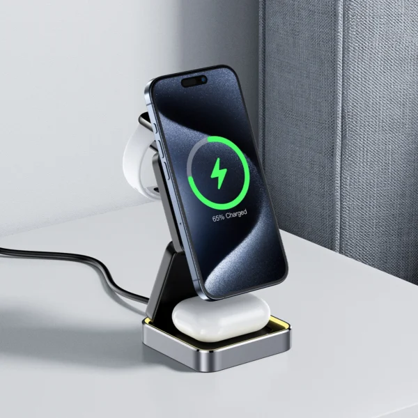 Acefast E20 3 in 1 Inductive Charger - Blackeng