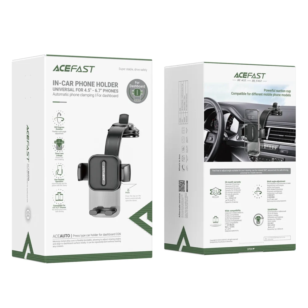 Acefast D26 Car Smartphone Holder for Dashboard - Blackeng