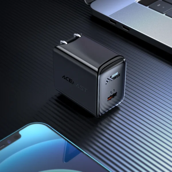 Acefast A23 30W GaN USB-C US Wall Charger - Blackeng