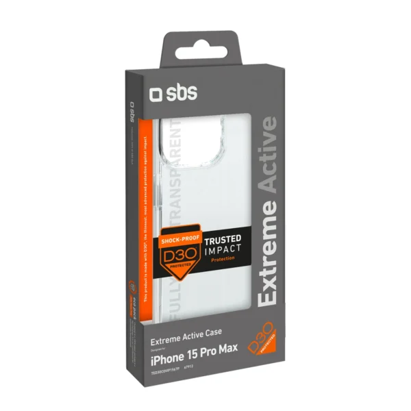 SBS D3O iPhone 15 Pro Max Case - Transparenteng