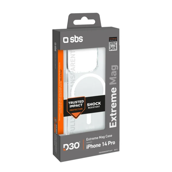 SBS D3O MagSafe Case for iPhone 14 Pro - Cleareng