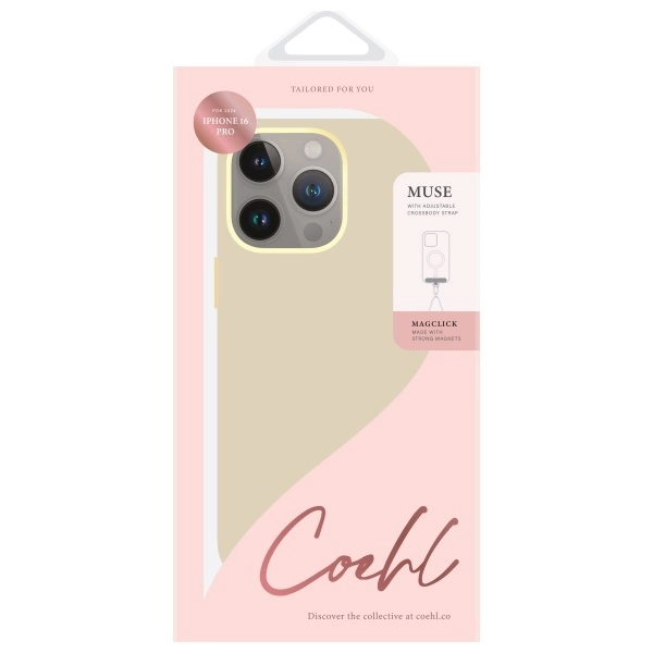 Uniq Coehl Muse Magnetic Charging Case for iPhone 16 Pro - Beigeeng