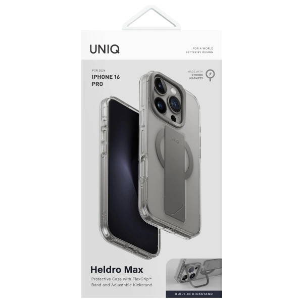 Uniq Heldro Max Magclick Charging Case for iPhone 16 Pro - Transparenteng