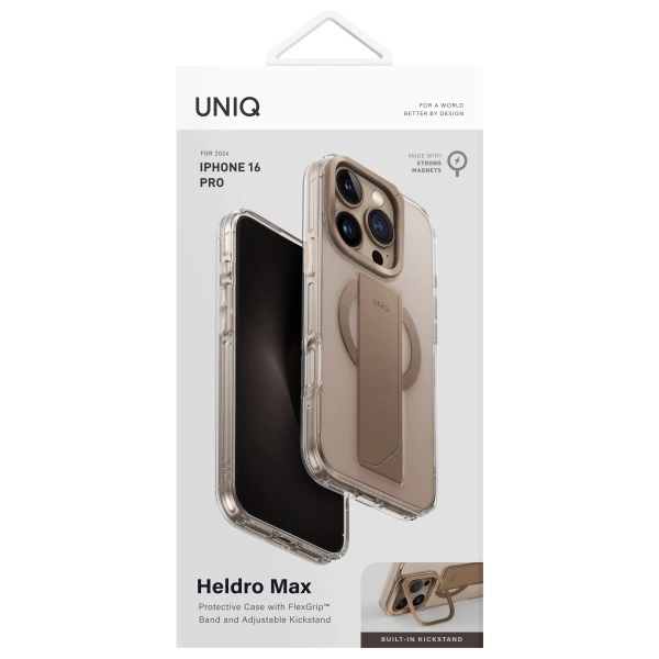 Uniq Heldro Max Magclick Charging iPhone 16 Pro Case - Goldeng