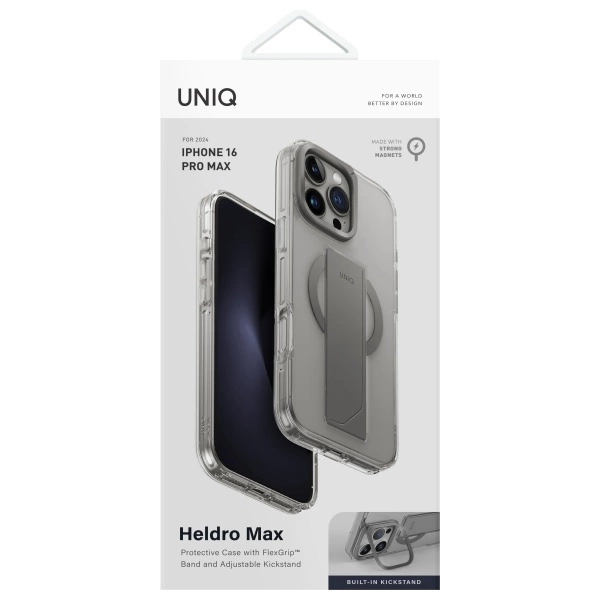 Uniq Heldro Max Magclick Charging Case for iPhone 16 Pro Max - Transparenteng